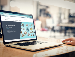 A laptop showing the eInvoicing website.